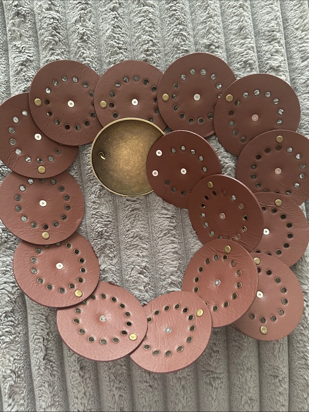 Women's Concho Disc Belt Western Cowboy Cowgirl Leather Boho Waist Belt NEW! - Picture 8 of 9